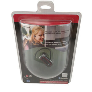 LG Bluetooth Headset HBM-730 Wireless Earpiece Handsfree Black Red Sealed
